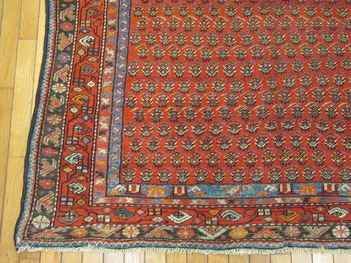 5′ x 9′ Antique Persian Malayer Rug Red Hand Knotted Wool