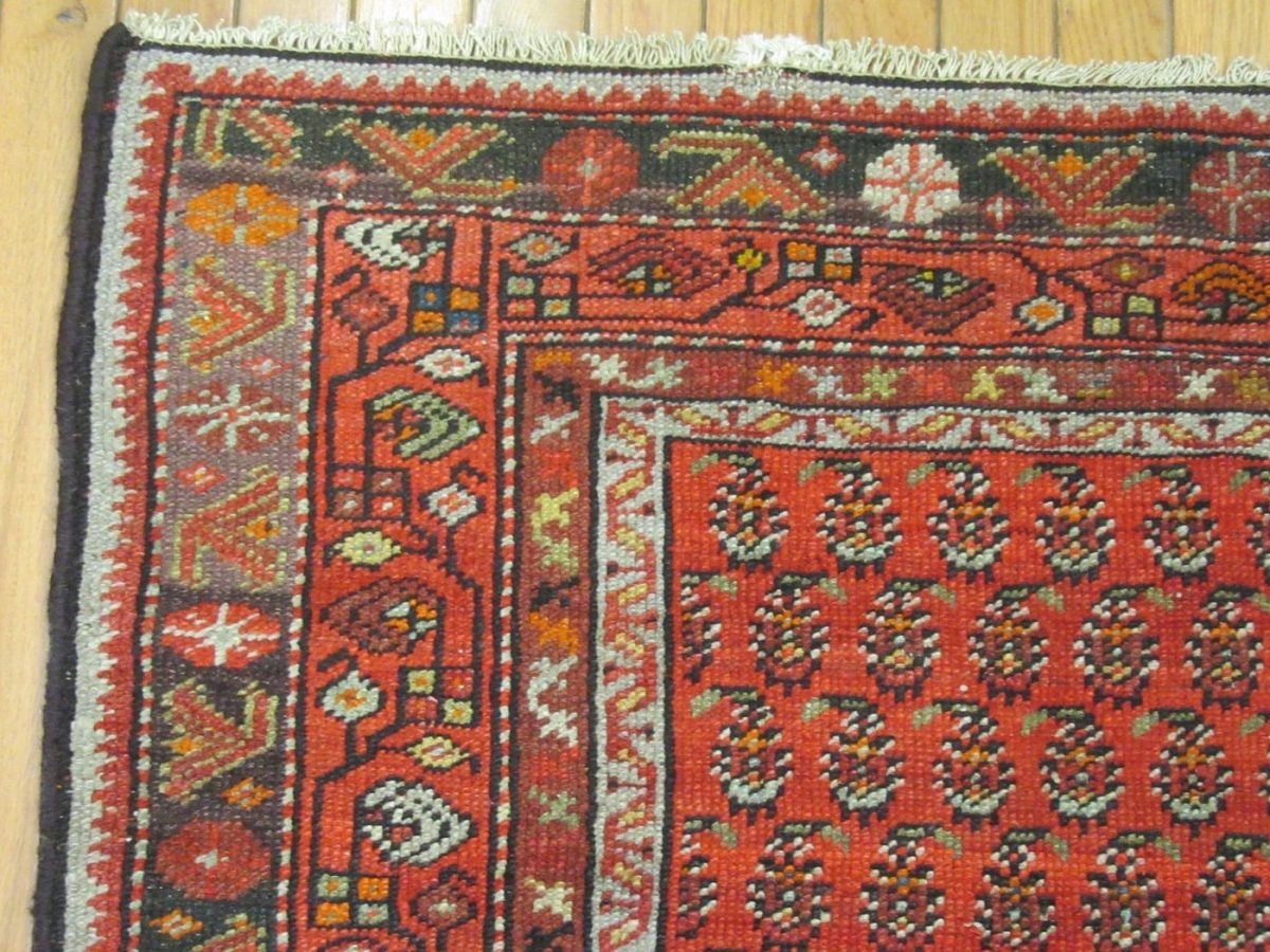5′ x 9′ Antique Persian Malayer Rug Red Hand Knotted Wool