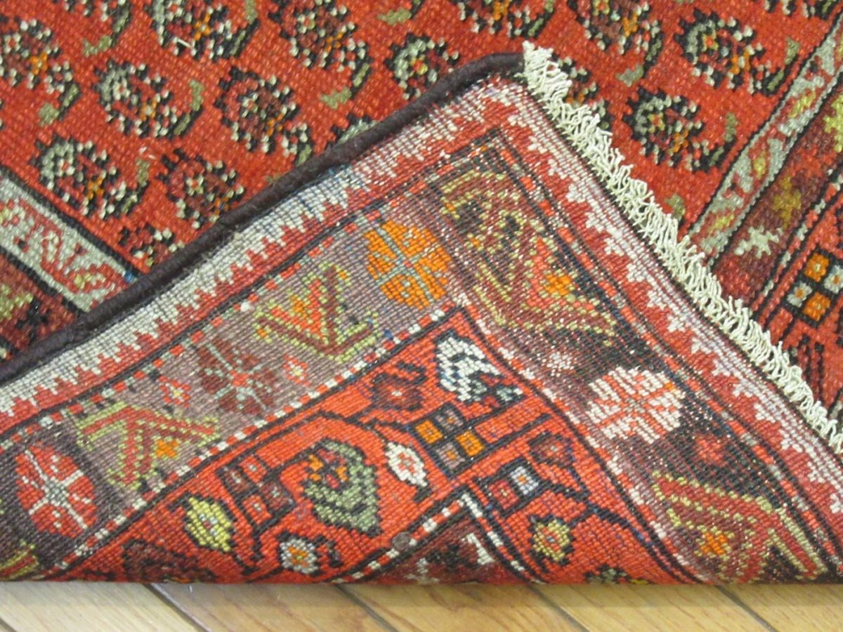 5′ x 9′ Antique Persian Malayer Rug Red Hand Knotted Wool