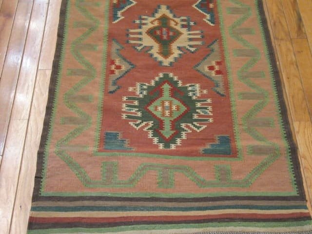 3′ x 10′ Terracotta Fine Flatwoven Afghan Kilim Runner – Tribal Wool