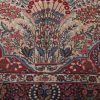 7′ x 10′ Ivory and Indigo Hand-Knotted Antique Persian Kerman Rug – Investment Grade Wool