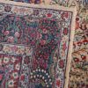 7′ x 10′ Ivory and Indigo Hand-Knotted Antique Persian Kerman Rug – Investment Grade Wool