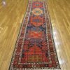 3′ x 11′ Antique Persian Karajeh Rug Red Blue Hand Knotted Wool