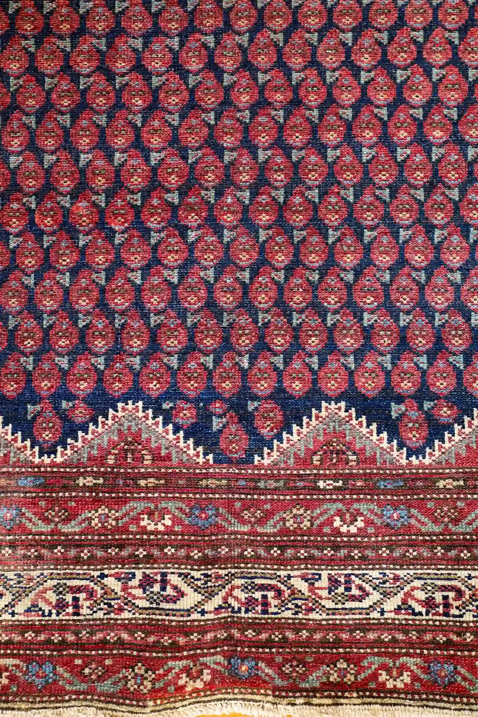 7′ x 17′ Red Fine Hand-Knotted Antique Persian Malayer Runner – Traditional Wool