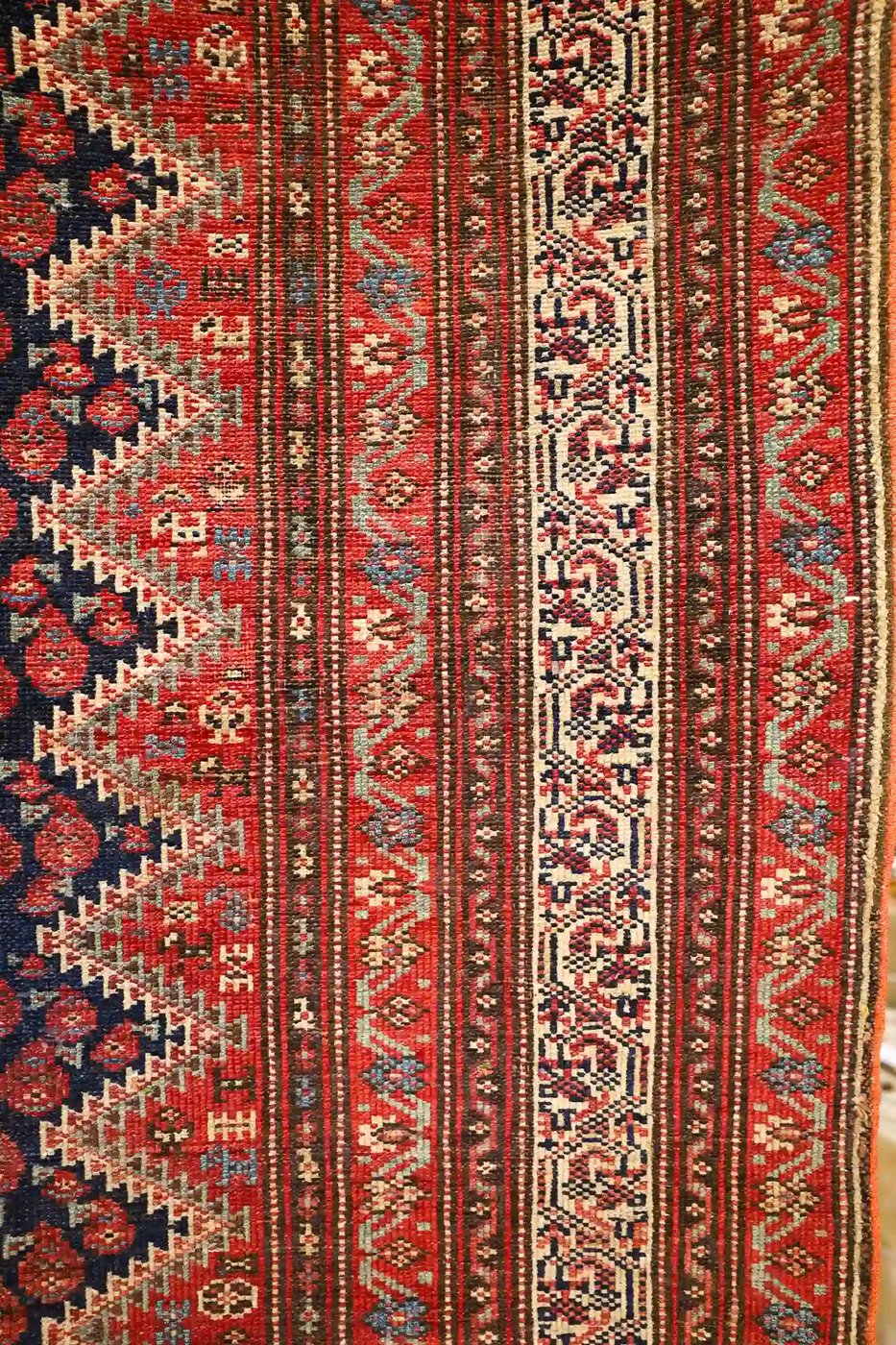 7′ x 17′ Red Fine Hand-Knotted Antique Persian Malayer Runner – Traditional Wool