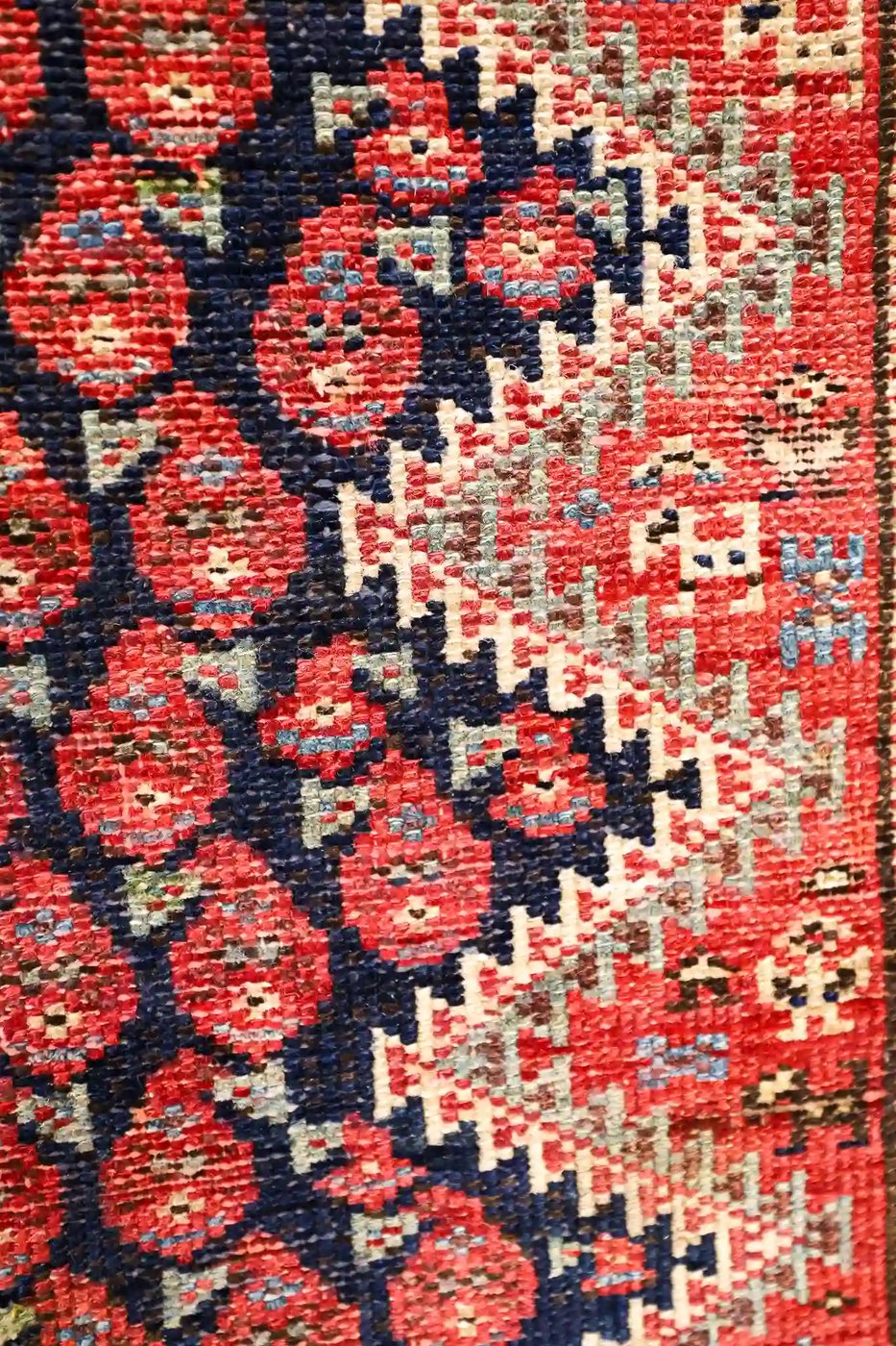 7′ x 17′ Red Fine Hand-Knotted Antique Persian Malayer Runner – Traditional Wool