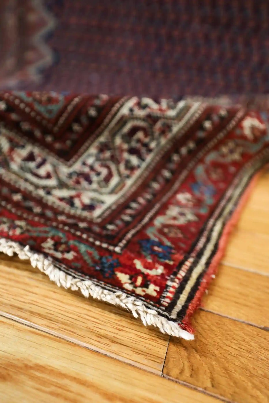 7′ x 17′ Red Fine Hand-Knotted Antique Persian Malayer Runner – Traditional Wool
