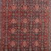 9′ x 13′ Red Fine Hand-Knotted Persian Sultanabad Mahal Rug – Traditional Wool