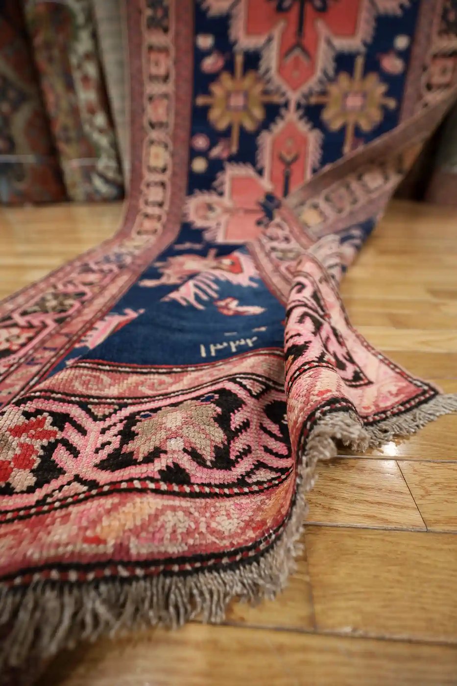 4′ x 15′ Red Fine Hand-Knotted Antique Caucasian Karabagh Runner – Traditional Wool - 3 4′ x 15′ Red Fine Hand-Knotted Antique Caucasian Karabagh Runner – Traditional Wool
