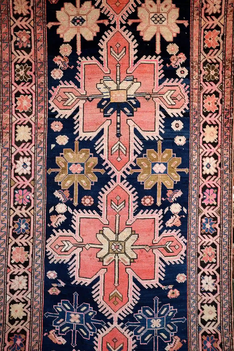 4′ x 15′ Red Fine Hand-Knotted Antique Caucasian Karabagh Runner – Traditional Wool - 4 4′ x 15′ Red Fine Hand-Knotted Antique Caucasian Karabagh Runner – Traditional Wool