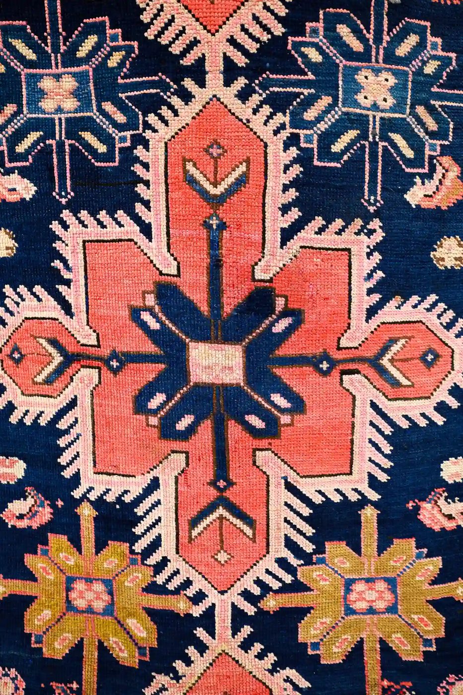 4′ x 15′ Red Fine Hand-Knotted Antique Caucasian Karabagh Runner – Traditional Wool - 6 4′ x 15′ Red Fine Hand-Knotted Antique Caucasian Karabagh Runner – Traditional Wool