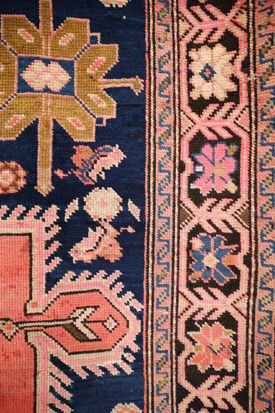 4′ x 15′ Red Fine Hand-Knotted Antique Caucasian Karabagh Runner – Traditional Wool - 8 4′ x 15′ Red Fine Hand-Knotted Antique Caucasian Karabagh Runner – Traditional Wool