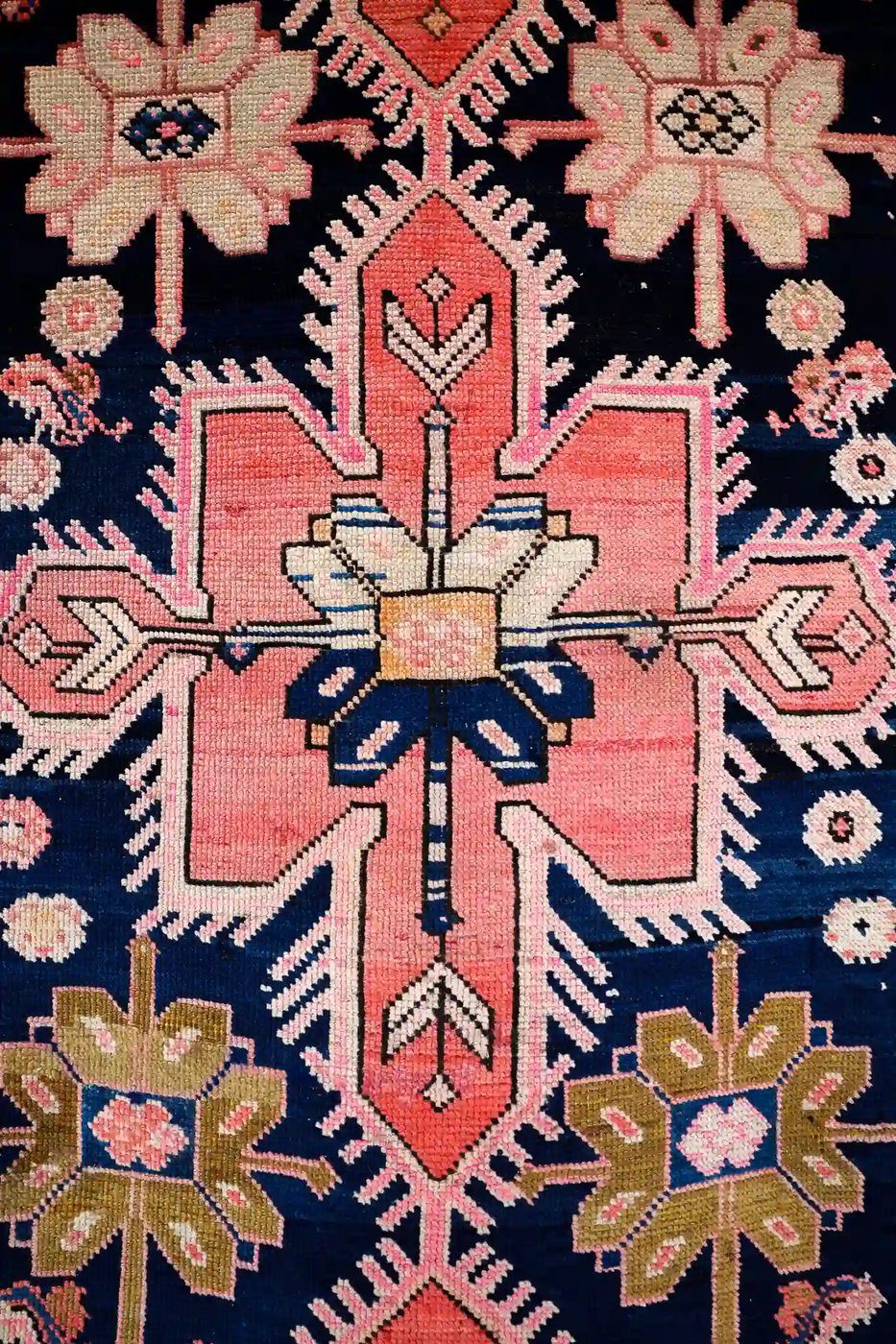 4′ x 15′ Red Fine Hand-Knotted Antique Caucasian Karabagh Runner – Traditional Wool - 9 4′ x 15′ Red Fine Hand-Knotted Antique Caucasian Karabagh Runner – Traditional Wool