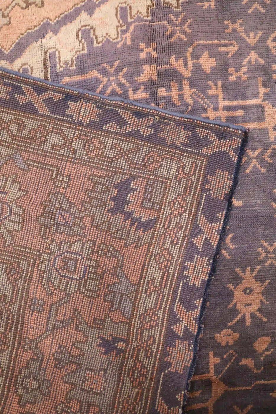 12′ x 19′ Purple Fine Hand-Knotted Turkish Oushak Rug – Traditional Wool