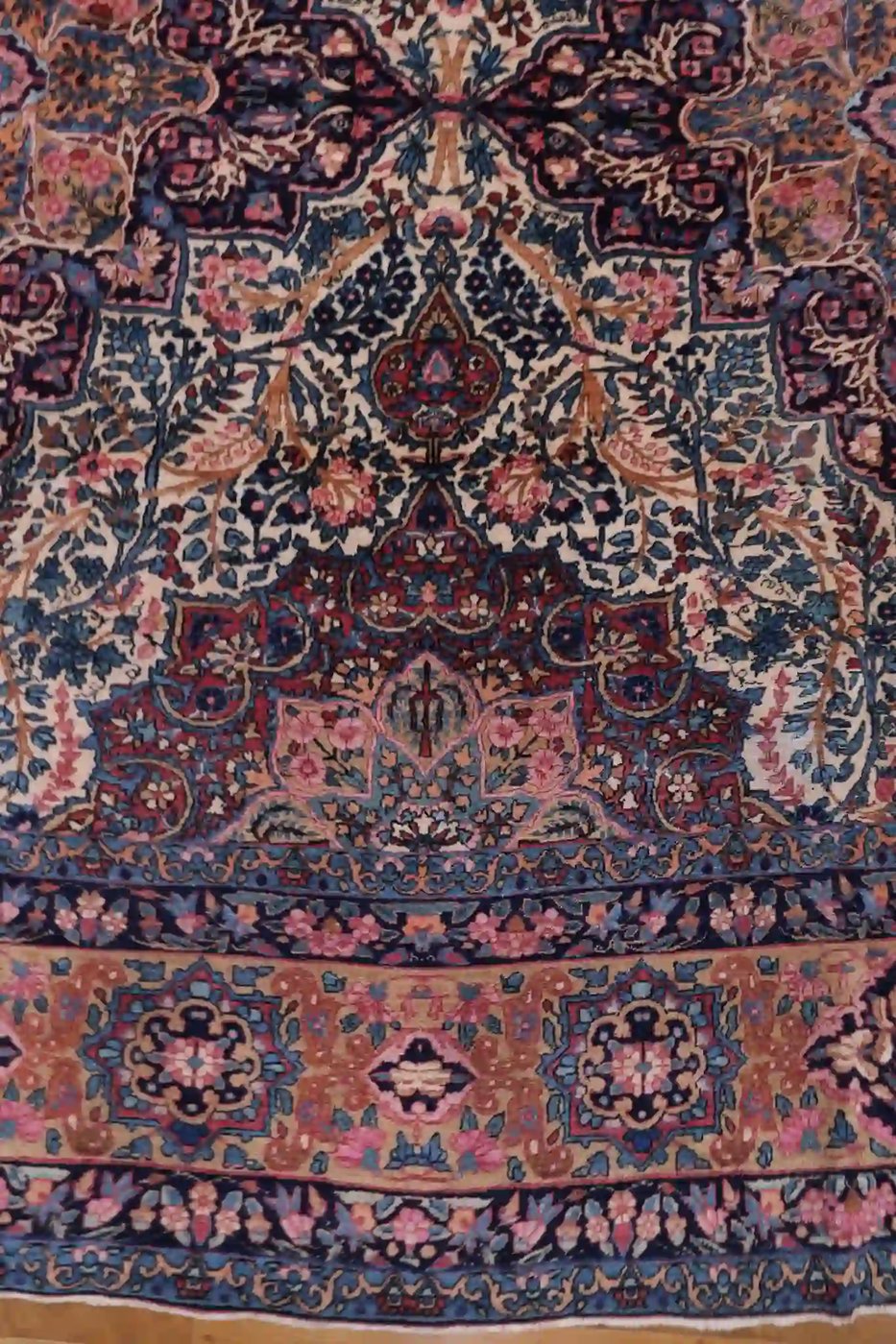 12′ x 17′ Pink Fine Hand-Knotted Persian Kerman Rug – Traditional Wool