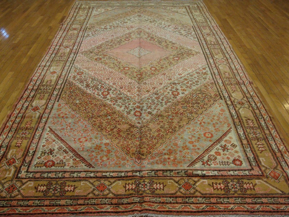7′ x 13′ Antique Khotan Rug Hand Knotted Wool