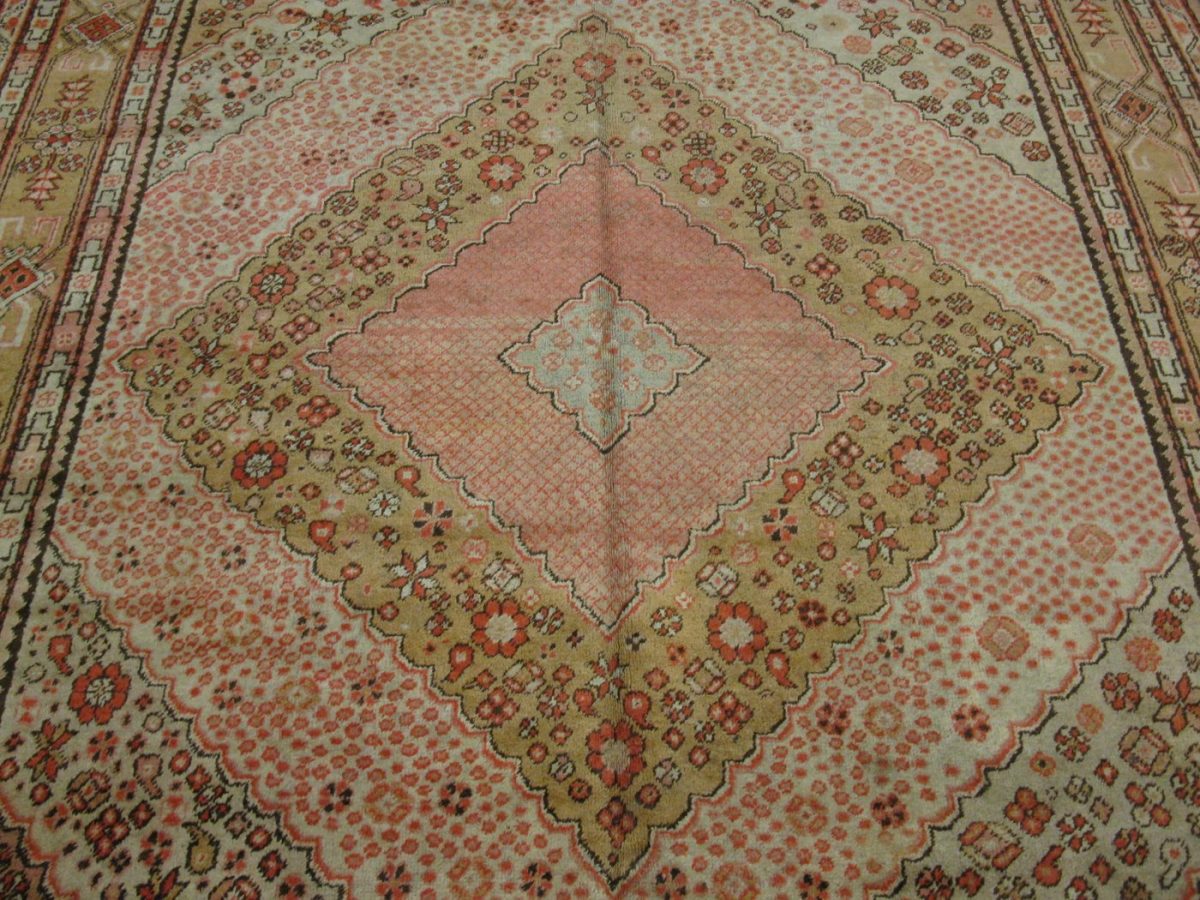 7′ x 13′ Antique Khotan Rug Hand Knotted Wool