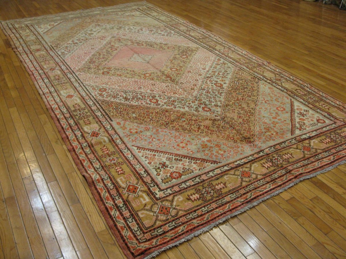 7′ x 13′ Antique Khotan Rug Hand Knotted Wool