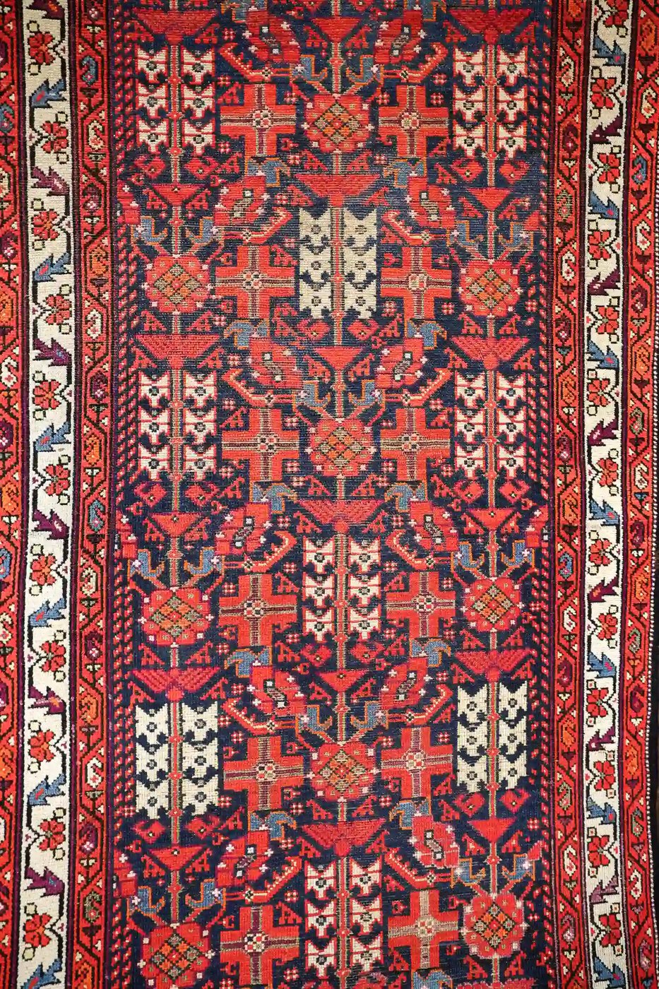 3′ x 20′ Red Fine Hand-Knotted Semi-Antique Persian Malayer Runner – Traditional Wool