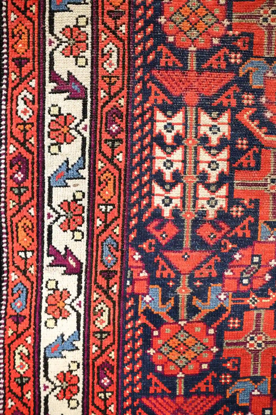 3′ x 20′ Red Fine Hand-Knotted Semi-Antique Persian Malayer Runner – Traditional Wool