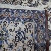 15′ x 26′ Palace Size Ivory and Blue Hand-Knotted Vintage Persian Nain Rug – Premium Wool