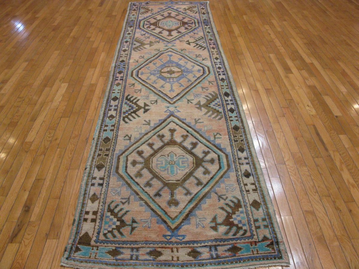 3′ x 13′ Turkish Beige Runner Rug – Transitional Wool