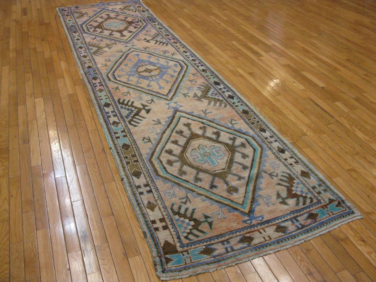 3′ x 13′ Turkish Beige Runner Rug – Transitional Wool