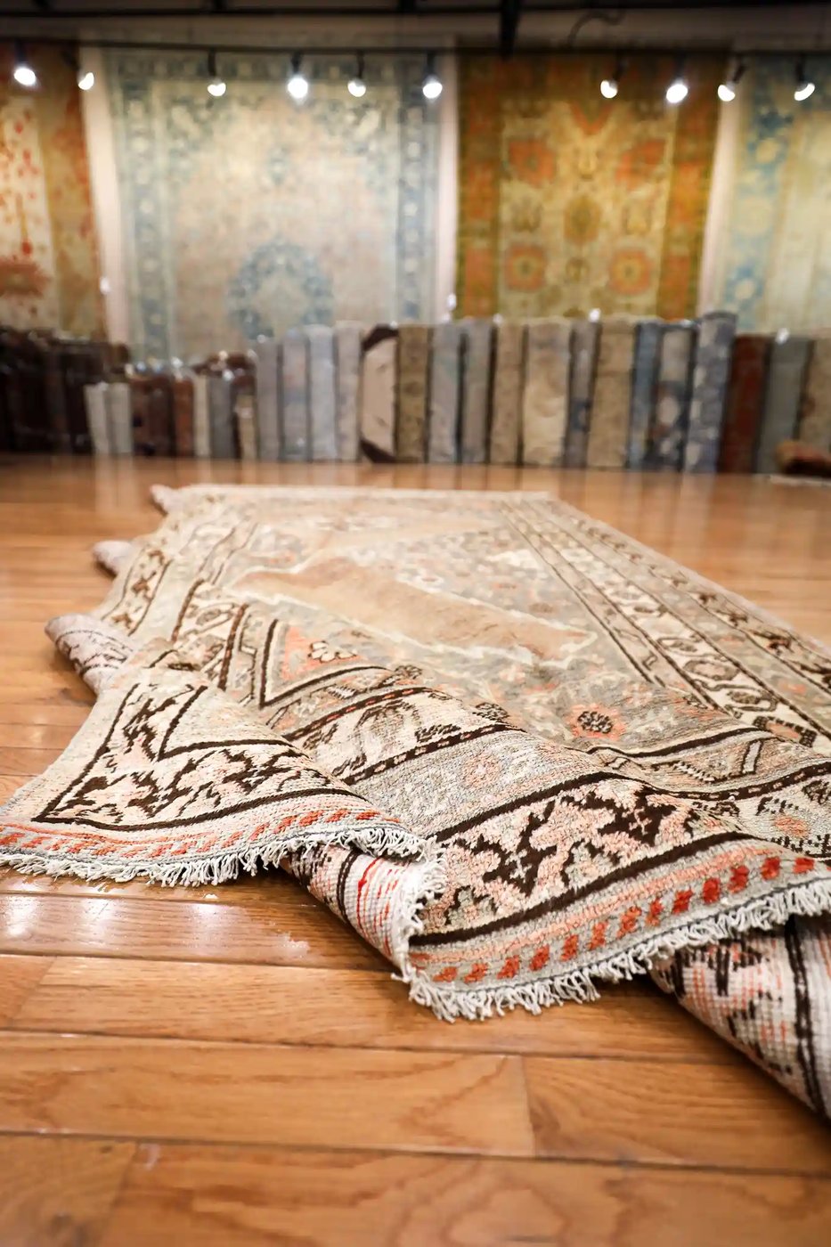 6′ x 12′ Gray Fine Hand-Knotted Central Asian Khotan Rug – Vintage Tribal Wool