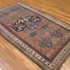 5′ x 8′ Antique Caucasian Kazak Rust Geometric Rug – Traditional Wool