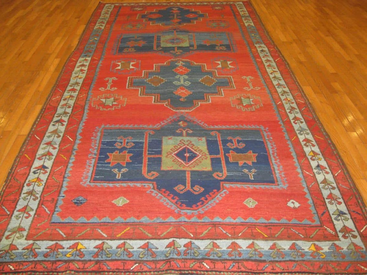 6′ x 12′ Red Fine Hand-Knotted Caucasian Kazak Rug – Tribal Wool