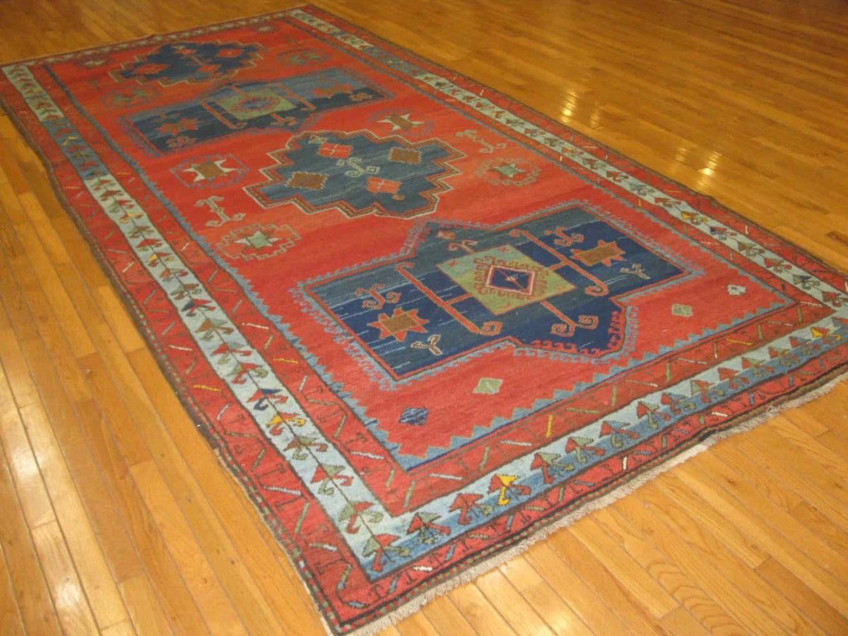 6′ x 12′ Red Fine Hand-Knotted Caucasian Kazak Rug – Tribal Wool