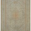 11′ x 18′ Pale Beige Fine Hand-Knotted Turkish Semi Antique Oushak Rug – Transitional Wool