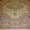 12′ x 17′ Turkish Sivas Beige Floral Medallion Rug – Antique Wool