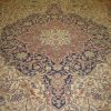 12′ x 17′ Turkish Sivas Beige Floral Medallion Rug – Antique Wool