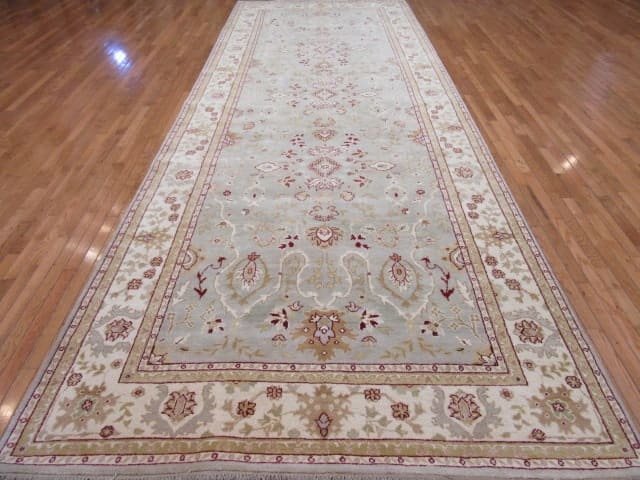6′ x 17′ Indian Agra Light Blue Transitional Gallery Rug – Hand Knotted - 1 6′ x 17′ Indian Agra Light Blue Transitional Gallery Rug – Hand Knotted