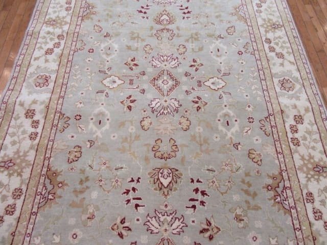 6′ x 17′ Indian Agra Light Blue Transitional Gallery Rug – Hand Knotted - 2 6′ x 17′ Indian Agra Light Blue Transitional Gallery Rug – Hand Knotted