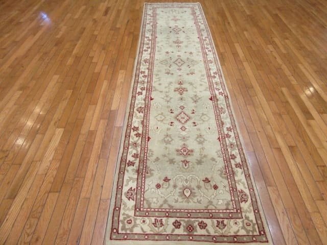 3′ x 11′ India Agra Light Blue Transitional Hall Runner – Hand Knotted
