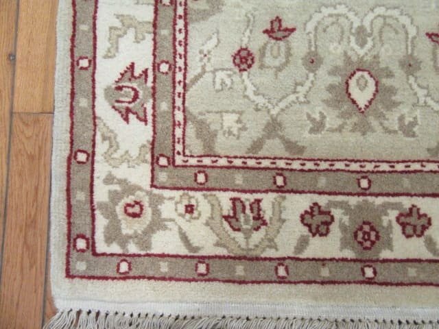 3′ x 11′ India Agra Light Blue Transitional Hall Runner – Hand Knotted