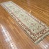 3′ x 11′ India Agra Light Blue Transitional Hall Runner – Hand Knotted