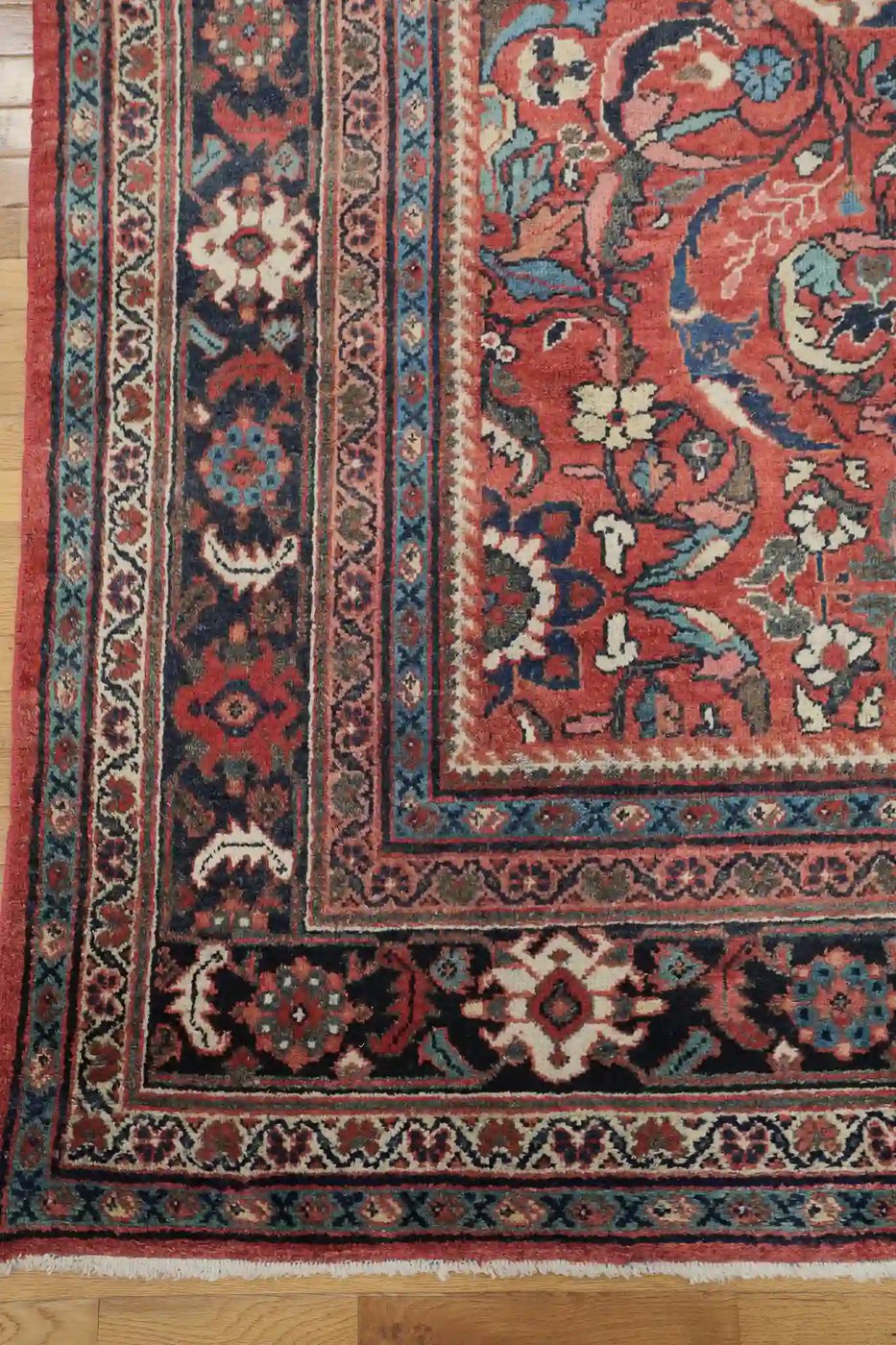 11′ x 14′ Red Fine Hand-Knotted Semi-antique Persian Mahal – Traditional Wool