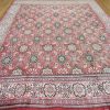 10′ x 13′ Terracotta Red Hand-Knotted Semi-Antique Persian Mahal Rug – Traditional Wool