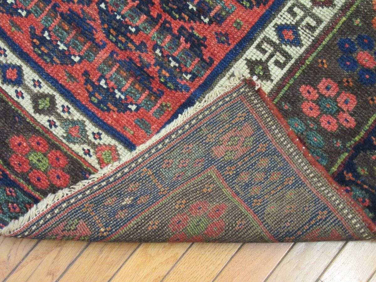 5′ x 13′ Antique Persian Kurdish Runner Rug – Hand Knotted