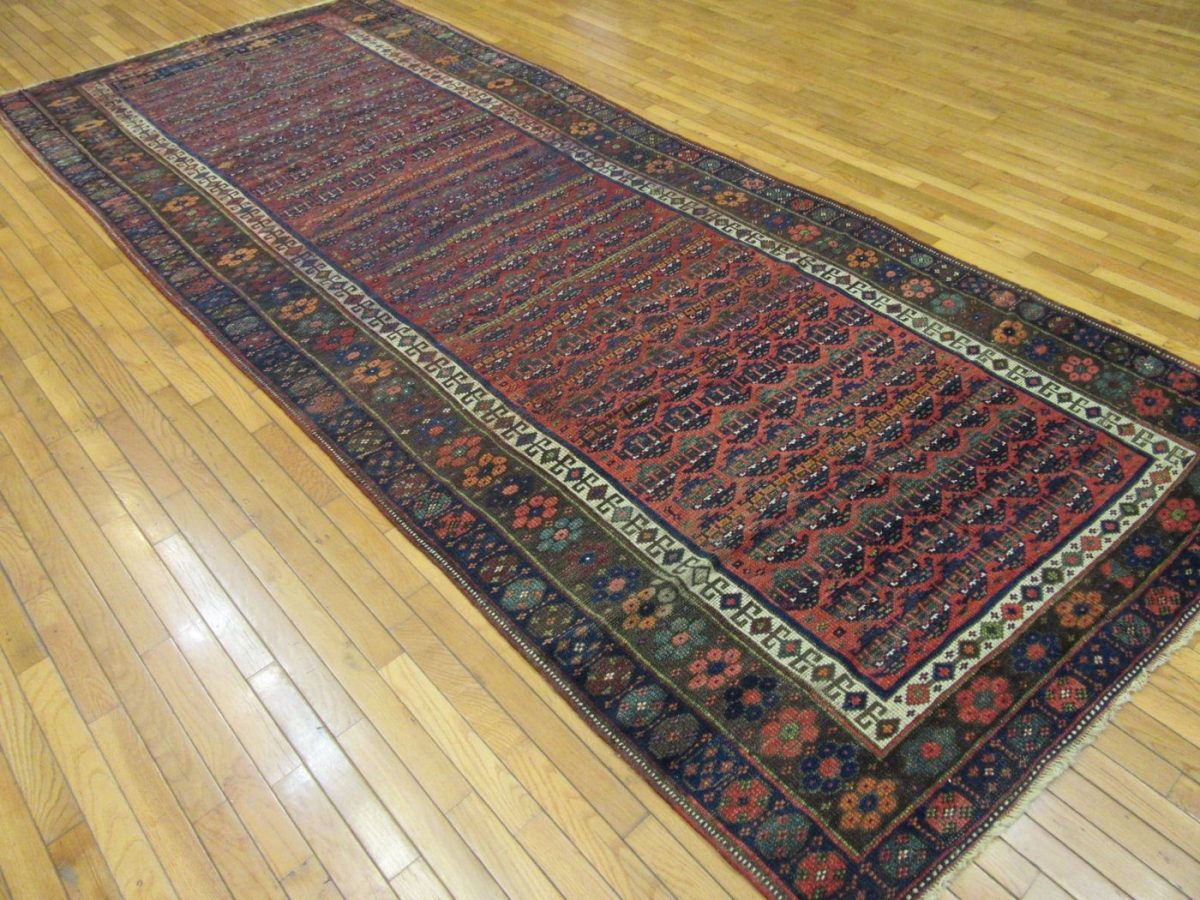 5′ x 13′ Antique Persian Kurdish Runner Rug – Hand Knotted