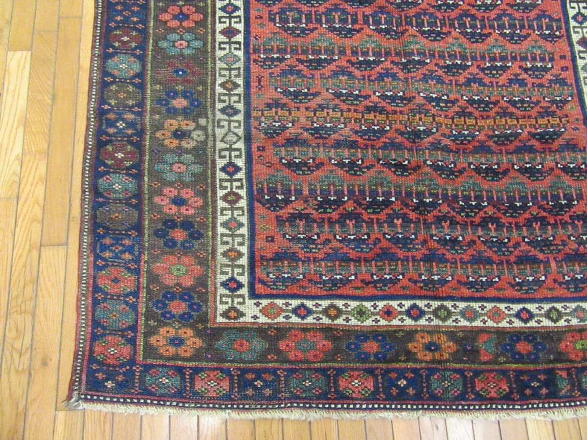 5′ x 13′ Antique Persian Kurdish Runner Rug – Hand Knotted
