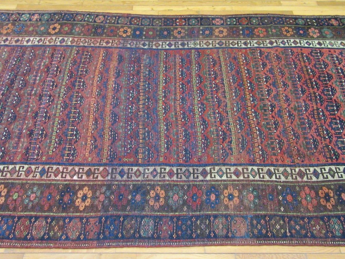 5′ x 13′ Antique Persian Kurdish Runner Rug – Hand Knotted