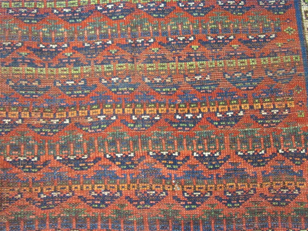 5′ x 13′ Antique Persian Kurdish Runner Rug – Hand Knotted