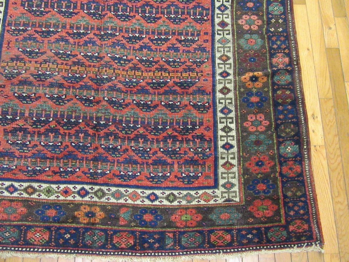 5′ x 13′ Antique Persian Kurdish Runner Rug – Hand Knotted
