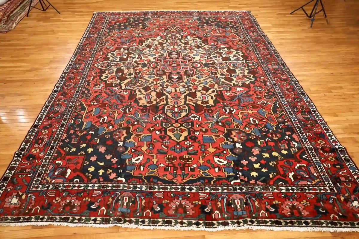 10′ x 14′ Red Fine Hand-Knotted Persian Bakhtiari – Traditional Wool