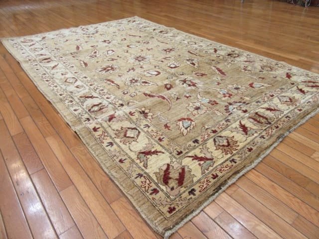 5′ x 8′ Afghan Handmade Sultanabad Design Oriental Rug – Beige