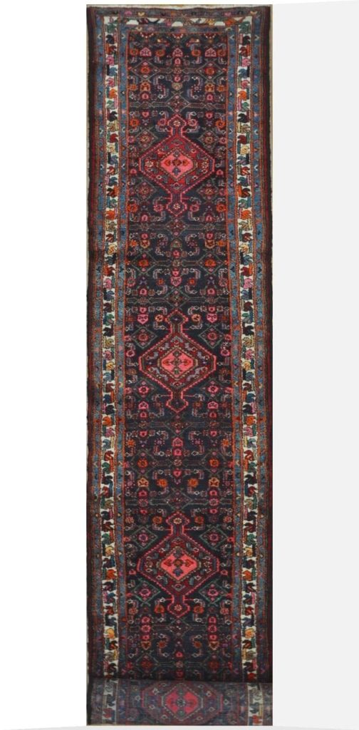 3′ x 18′ Red Fine Hand-Knotted Vintage Persian Runner Rug – Traditional Wool